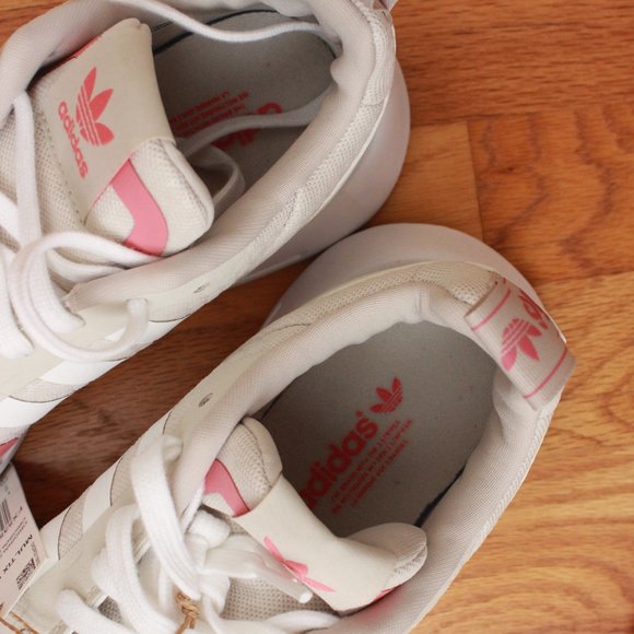 Adidas Multix Women Casual Athletic Sneakers Beige White Rose Pink Tan F… - Picture 4 of 5